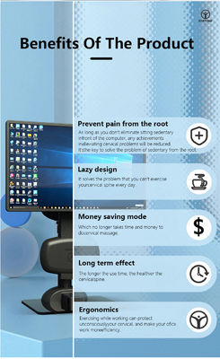 Controllo del pulsante strumento di fisioterapia cervicale di sollevamento automatico monitor rotante supporto per il collo
