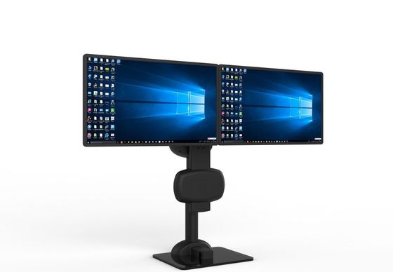 Elettrico sollevamento ruotante doppio monitor braccio di supporto per alleviare il dolore al collo