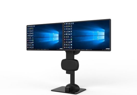 Automatico sollevamento ruotante doppio monitor braccio di supporto per alleviare la rigidità del collo