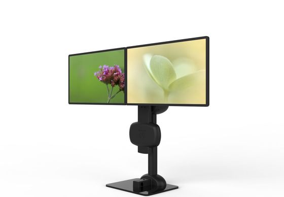 Elettrico sollevamento ruotante doppio monitor braccio Stand per alleviare il collo e rigidità lombare