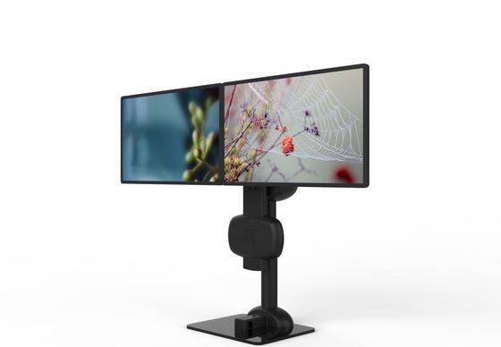 Elettrico sollevamento ruotante doppio monitor braccio Stand per alleviare il dolore al collo e lombare