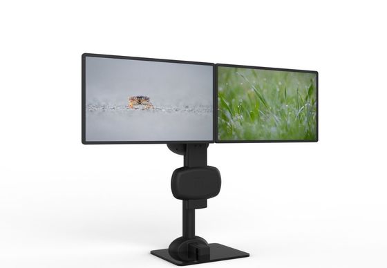 Montaggio doppio monitor automatico di sollevamento rotante per alleviare la rigidità del collo e del lombare